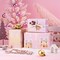 Christmas Wrapping Paper Roll - Mini Roll - 3 Rolls - 17 Inch X 120 Inch Per Roll - Pink and Gold House, Christmas tree, Snowflake Holiday Collection with Metallic Foil Shine